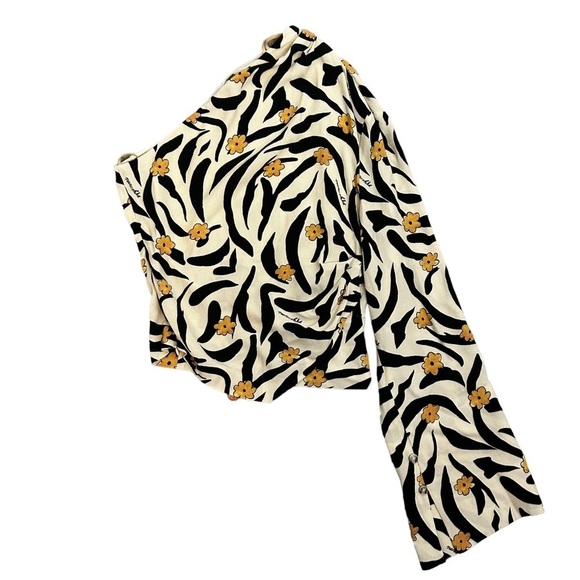 NANUSHKA size small Laurine one-shoulder printed top - Picture 3 of 8